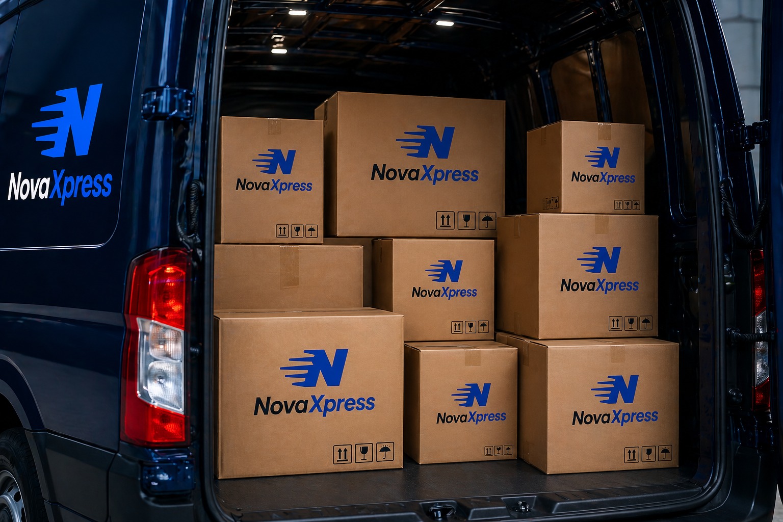 Carrinha NovaXpress com encomendas